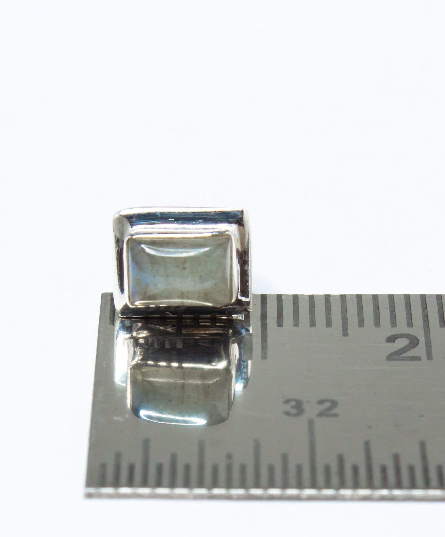 Rectangular LABRADORITE Gemstones Minimalistic Stud Earrings, Simple LABRADORITE Gemstones Solid Stud Earrings, Australia, Zorbajewellers