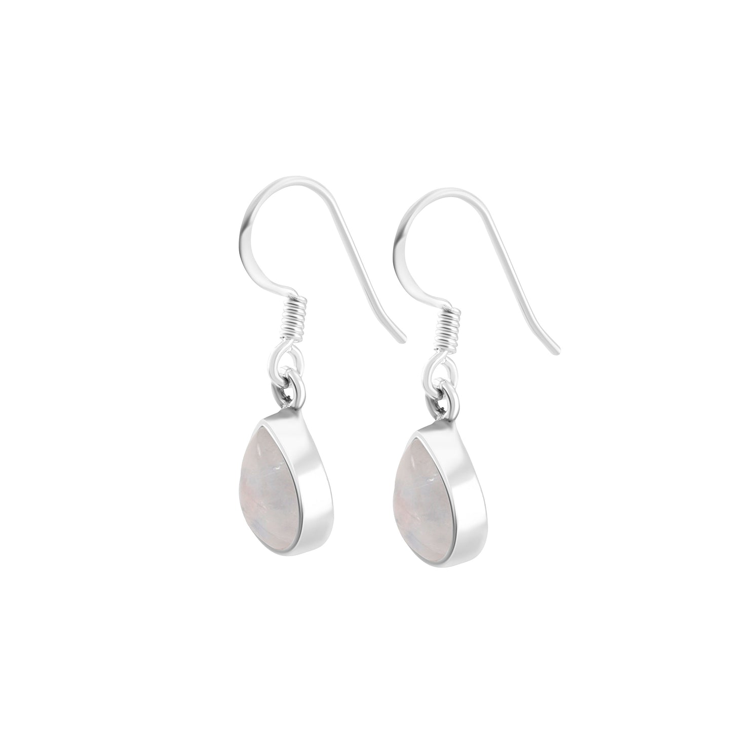 Genuine Pear Shaped MOONSTONE Gems Silver Earrings, 925 Sterling SILVER Earrings, Cancer Zodiac July Birthstone Gift, Australia, Zorbajewellers