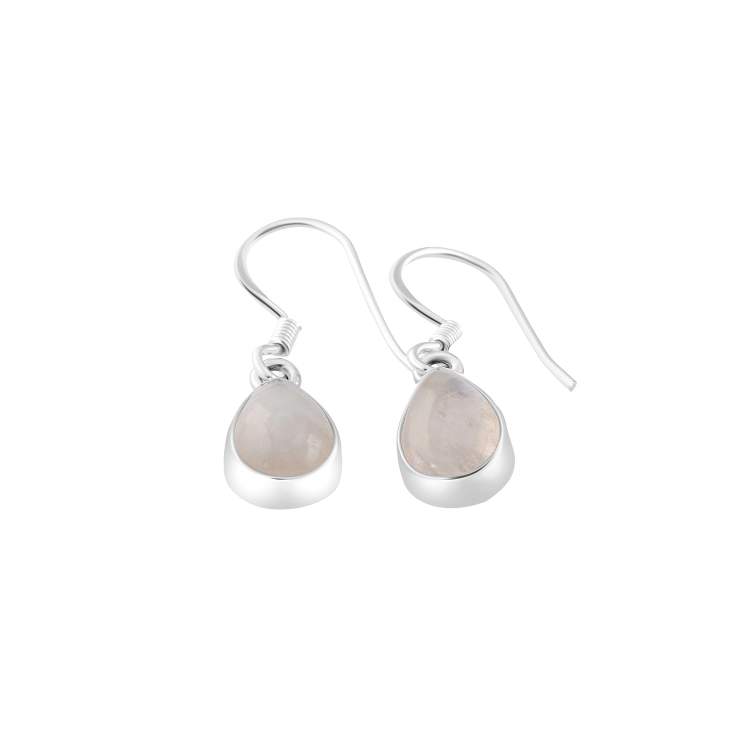 Genuine Pear Shaped MOONSTONE Gems Silver Earrings, 925 Sterling SILVER Earrings, Cancer Zodiac July Birthstone Gift, Australia, Zorbajewellers