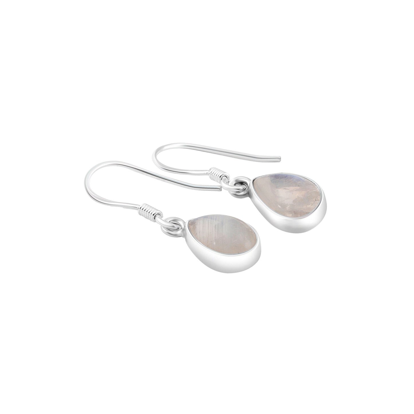 Genuine Pear Shaped MOONSTONE Gems Silver Earrings, 925 Sterling SILVER Earrings, Cancer Zodiac July Birthstone Gift, Australia, Zorbajewellers