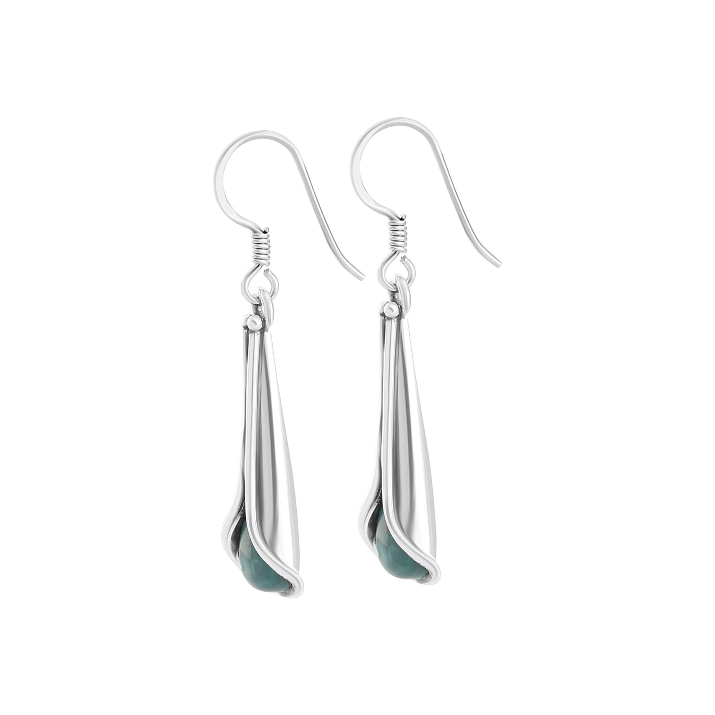 Green Malachite Textured Gems 925 Silver Long Drop Earrings, Beautiful Green Round gems Earrings, Taurus Zodiac May birthstone, Australia, Zorbajewellers