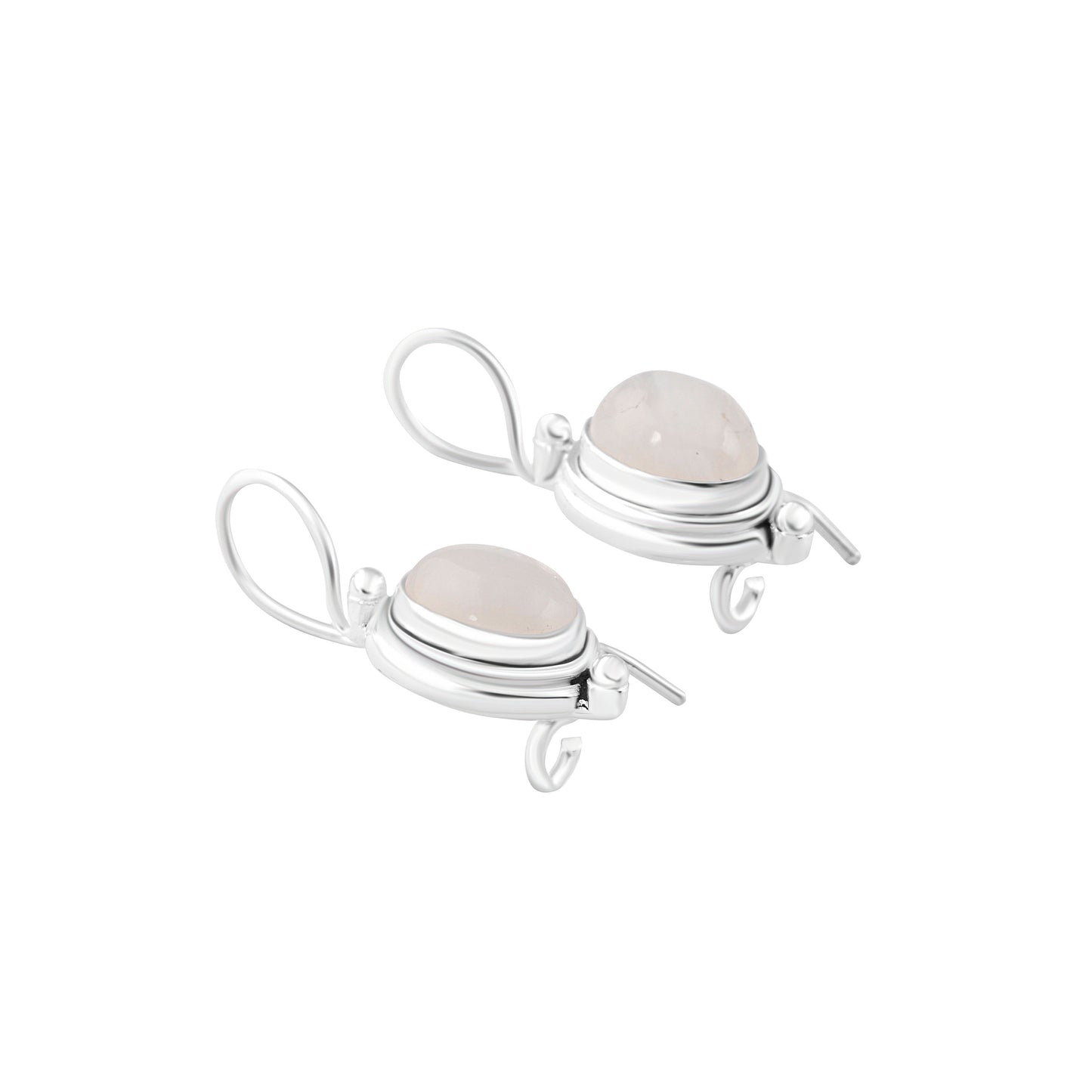 Genuine Oval Shaped MOONSTONE Gemstone 925 Sterling SILVER Latch-back Earrings, Cancer Zodiac July Birthstone Gift, Australia, Zorbajewellers