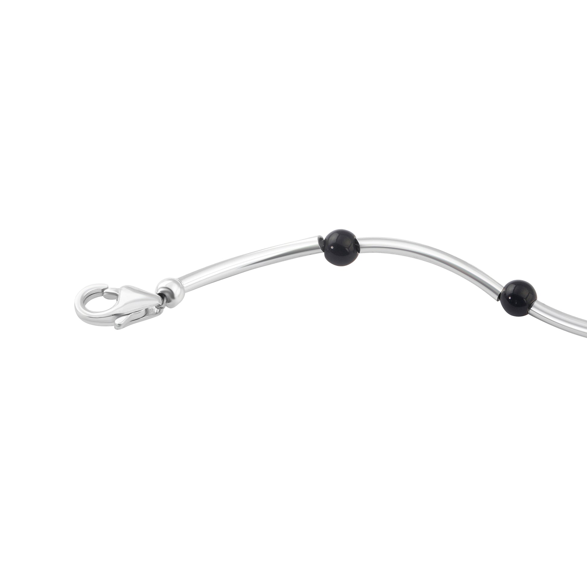 Genuine Black ONYX Beautiful Gemstones 925 SILVER Tubes Bracelet Anklet, Pipes Bracelet Anklet, Leo Zodiac December Birthstone, Australia, Zorbajewellers
