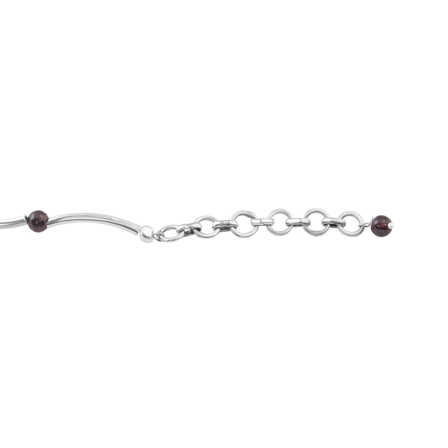 Genuine Red Garnet Beautiful Gemstones 925 SILVER Tubes Bracelet Anklet, Capricorn Zodiac January Birthstone, Australia, Zorbajewellers