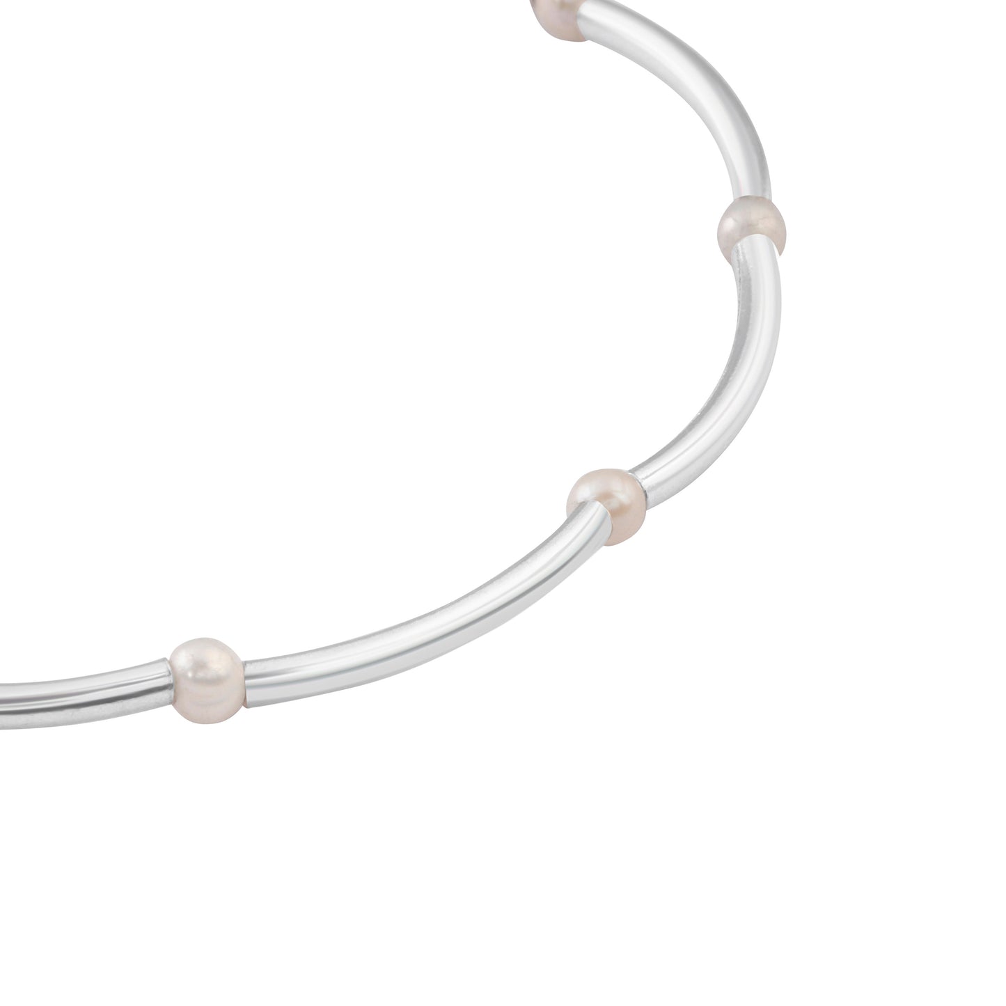 White Genuine Pearl Beautiful Gemstones 925 SILVER Tubes Bracelet Anklet, Pipes Bracelet Anklet, June Birthstone, Australia, Zorbajewellers