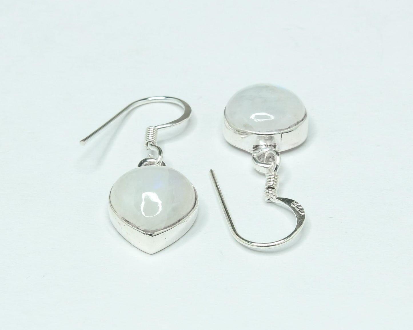 Pear/Teardrop Genuine MOONSTONE Gems 925 Sterling Silver Drop Earrings