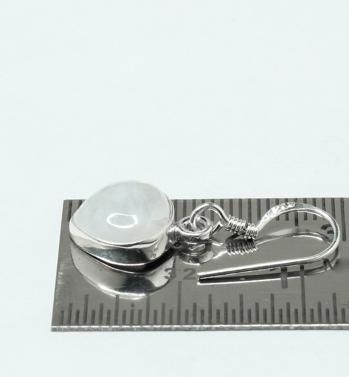 Pear/Teardrop Genuine MOONSTONE Gems 925 Sterling Silver Drop Earrings
