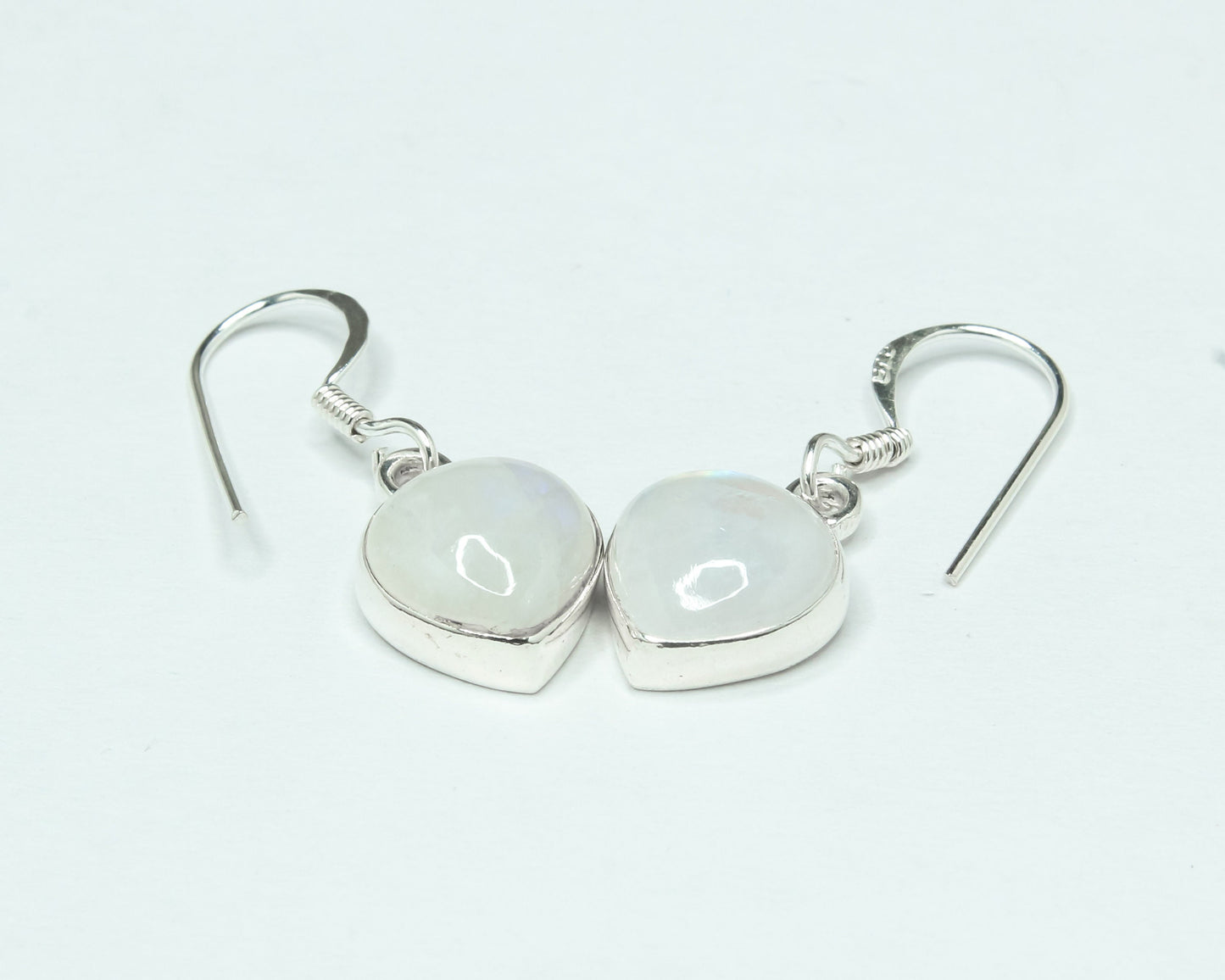 Pear/Teardrop Genuine MOONSTONE Gems 925 Sterling Silver Drop Earrings