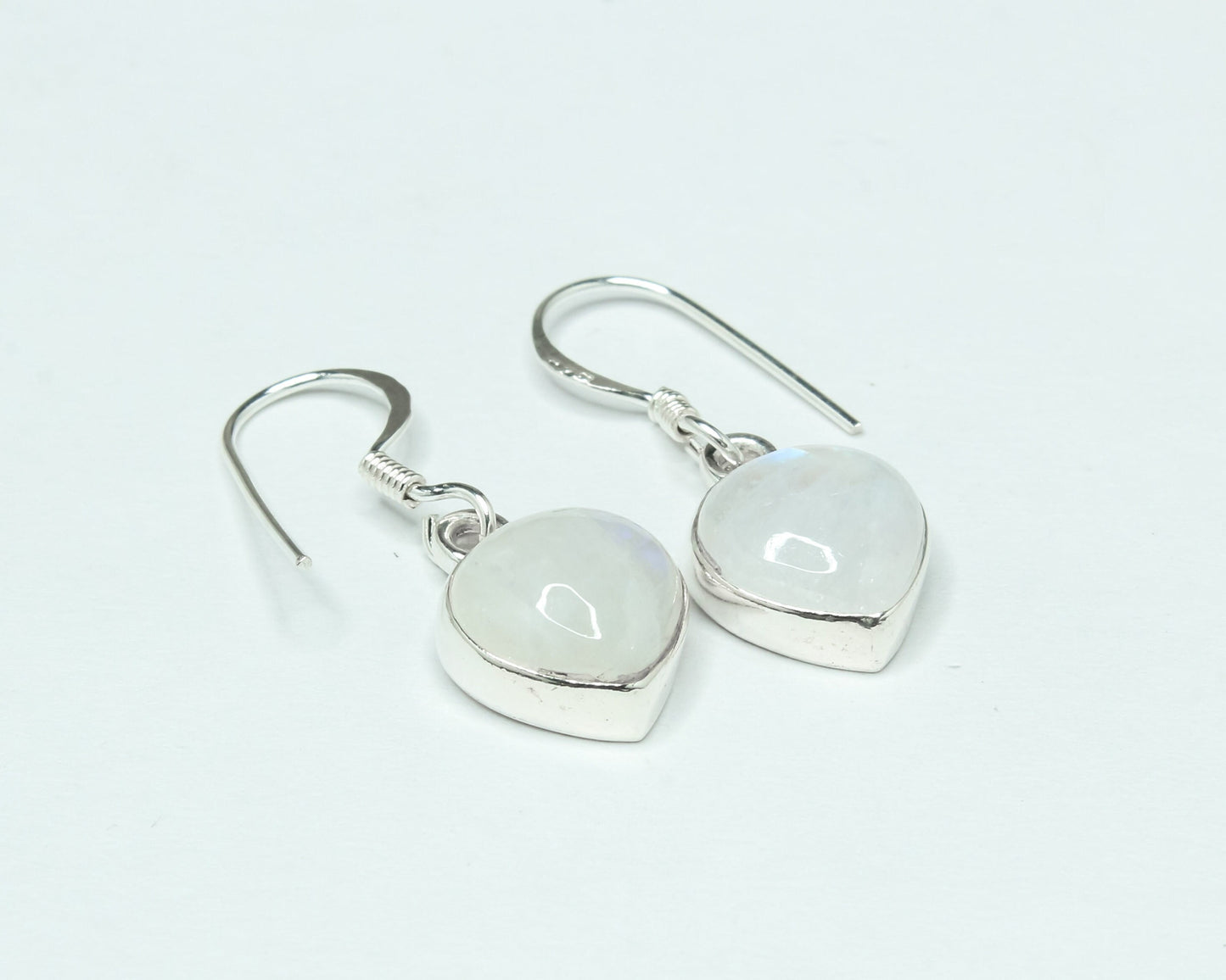 Pear/Teardrop Genuine MOONSTONE Gems 925 Sterling Silver Drop Earrings