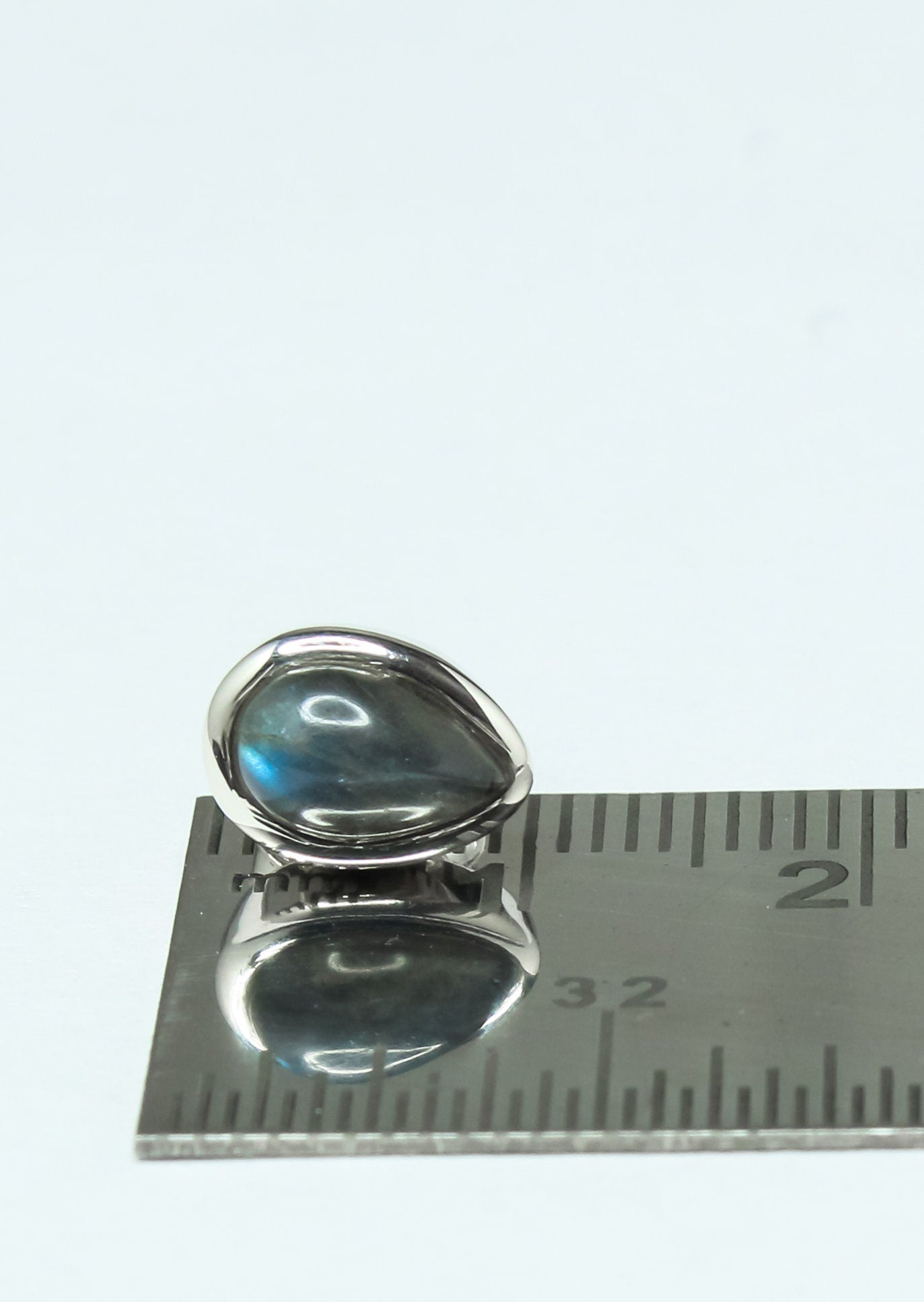 Pear/Teardrop LABRADORITE Gems 925 Sterling Silver Minimalist Studs