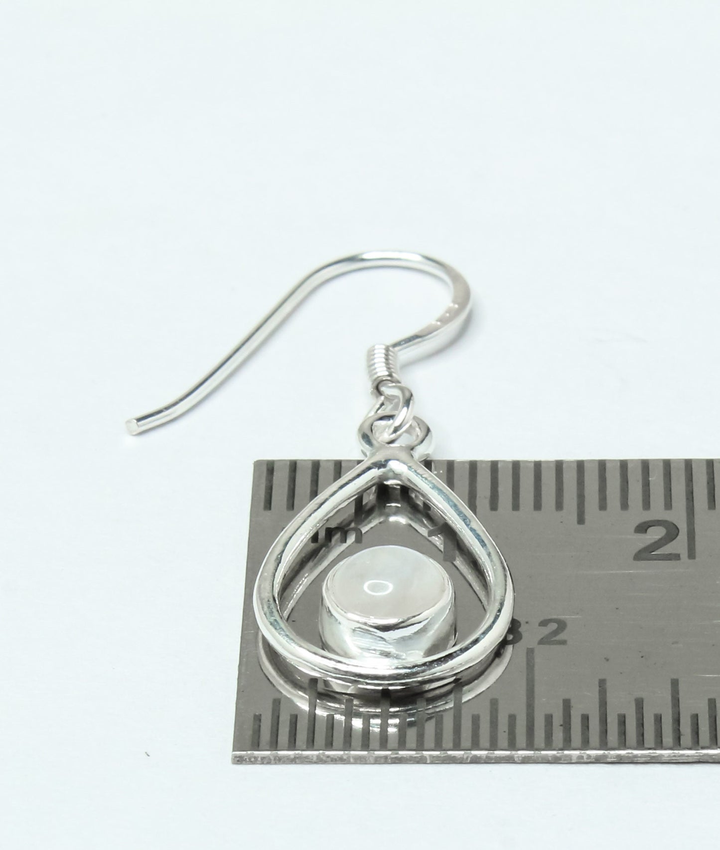 Pear/Teardrop Genuine MOONSTONE Gems 925 Sterling SILVER Drop Earrings