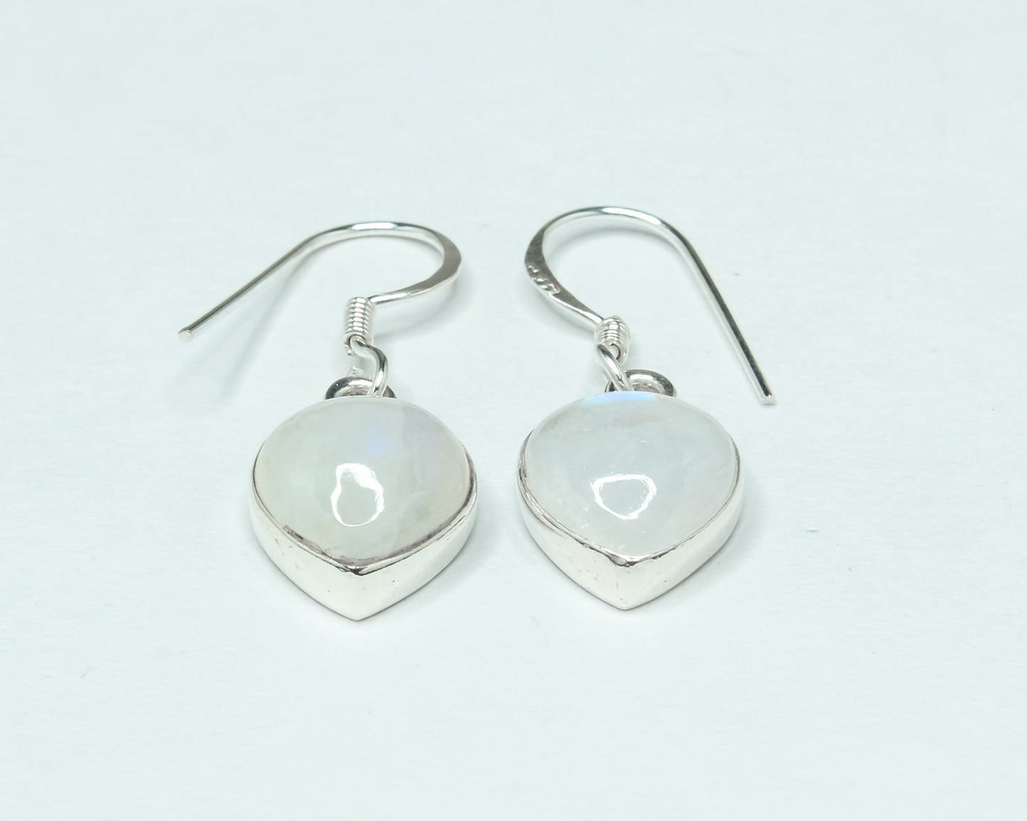 Pear/Teardrop Genuine MOONSTONE Gems 925 Sterling Silver Drop Earrings