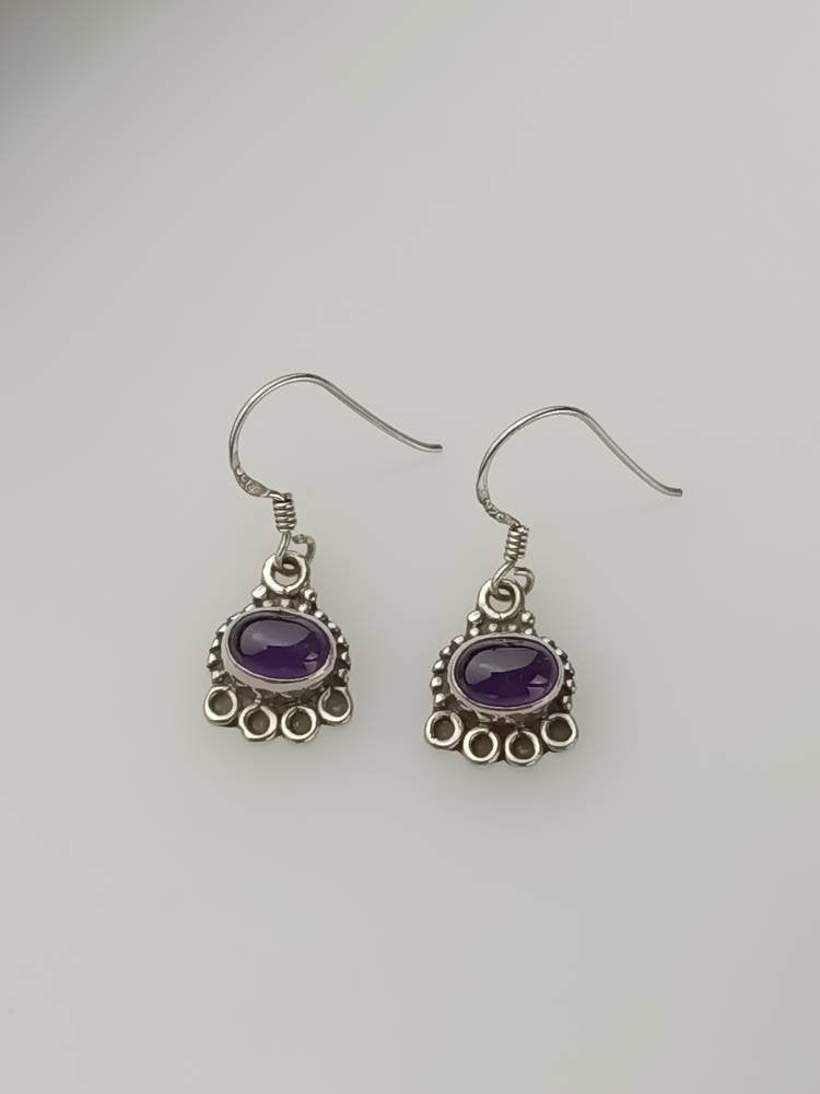 Oxidized amethyst earrings, bohemian amethyst earrings, oxidized silver earrings,  purple earrings, boho amethyst earrings, boho, Australia, Zorbajewellers