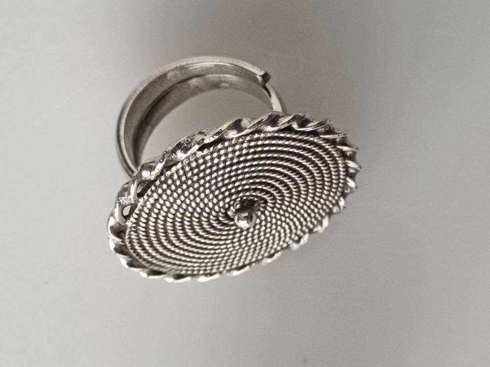 Oxidized silver ring, vintage style silver ring, boho silver ring, oxidized silver ring, bohemian silver ring, swirl pattern, Australia, Zorbajewellers