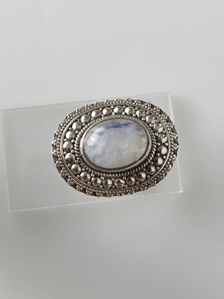 Bohemian moonstone ring, moonstone silver ring, big oval moonstone ring, oxidized moonstone ring, oxidized silver ring, boho ring, Australia, Zorbajewellers