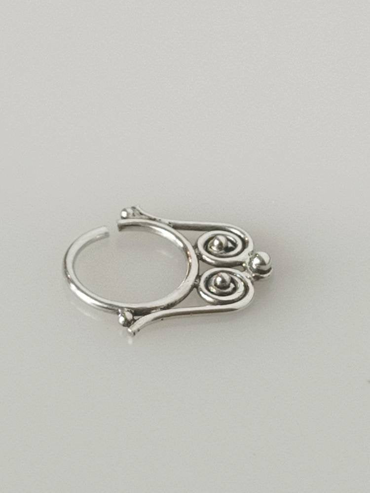 Silver septum ring, septum ring, silver nose ring, silver septum piercing, tribal septum ring, septum piercing, boho, Australia, Zorbajewellers