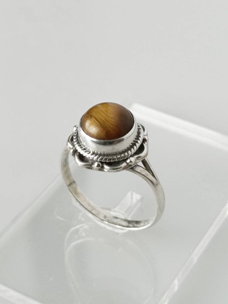 Tiger eye ring, tiger's eye ring, tiger eye silver ring, tiger eye stackable ring, brown black gemstone ring, silver gemstone ring Australia, Zorbajewellers