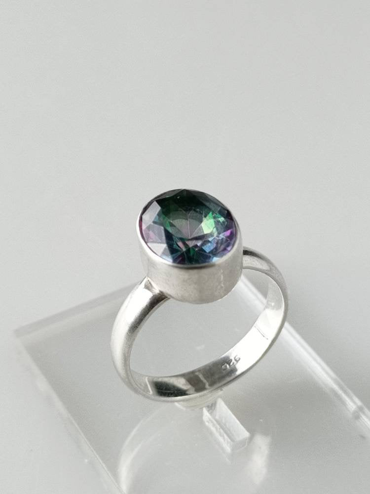 Mystic Topaz Ring, rainbow ring, Mystic topaz silver ring, topaz silver ring, multi-color ring, Sterling silver ring, Gemstone Australia, Zorbajewellers