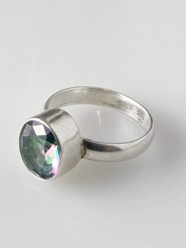 Mystic Topaz Ring, rainbow ring, Mystic topaz silver ring, topaz silver ring, multi-color ring, Sterling silver ring, Gemstone Australia, Zorbajewellers