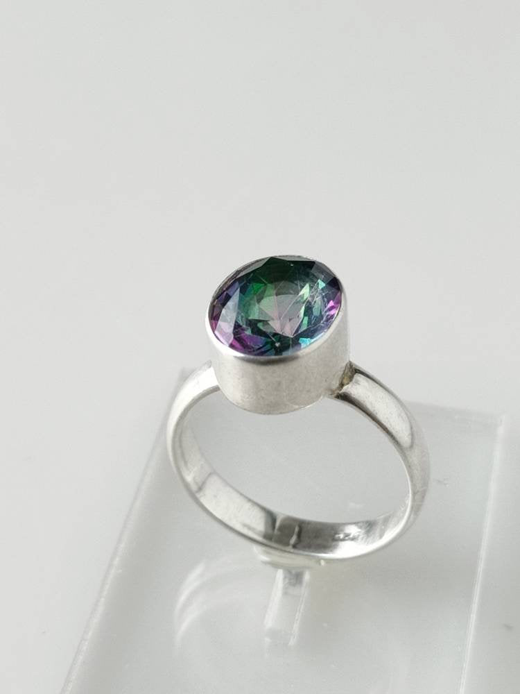 Mystic Topaz Ring, rainbow ring, Mystic topaz silver ring, topaz silver ring, multi-color ring, Sterling silver ring, Gemstone Australia, Zorbajewellers