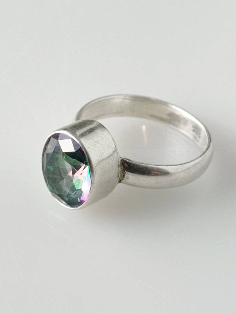 Mystic Topaz Ring, rainbow ring, Mystic topaz silver ring, topaz silver ring, multi-color ring, Sterling silver ring, Gemstone Australia, Zorbajewellers
