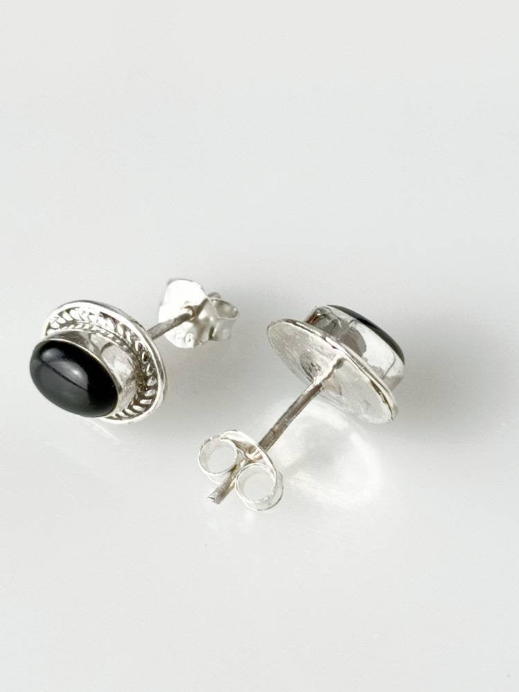 Black onyx stud earrings, black onyx silver earrings, black stud earrings, Onyx silver studs, minimalist stud earrings, Onyx stud, Australia, Zorbajewellers