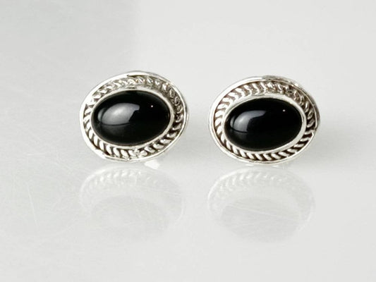Black onyx stud earrings, black onyx silver earrings, black stud earrings, Onyx silver studs, minimalist stud earrings, Onyx stud, Australia, Zorbajewellers