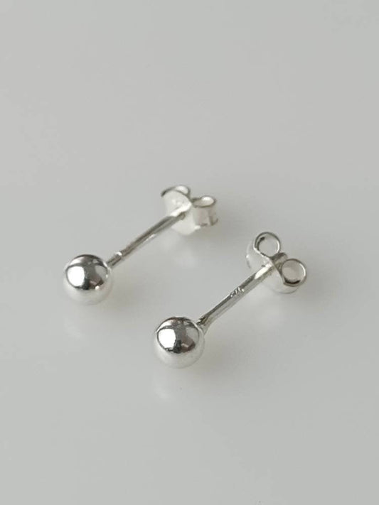 Silver 4mm ball studs, Sterling Silver Minimalist Earrings, Simple Sterling Silver Stud, Plain 4mm ball studs, Filled/Solid Silver Australia, Zorbajewellers