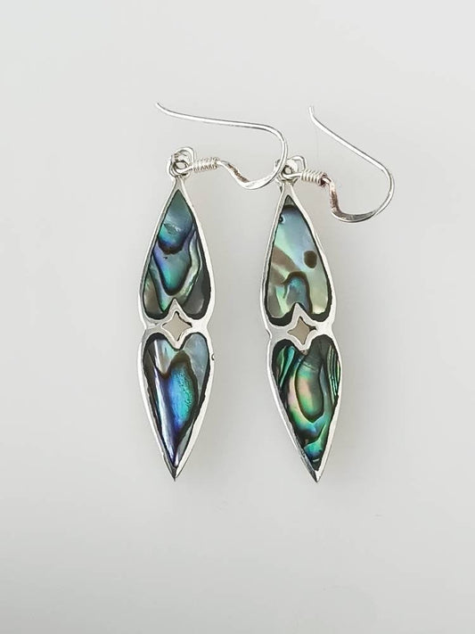 MOTHER of PEARL/NACRE Solid Sterling Silver Earrings, Green Mother of Pearl Silver Earrings, Gemini Zodiac June birthstone Gift, Australia, Zorbajewellers
