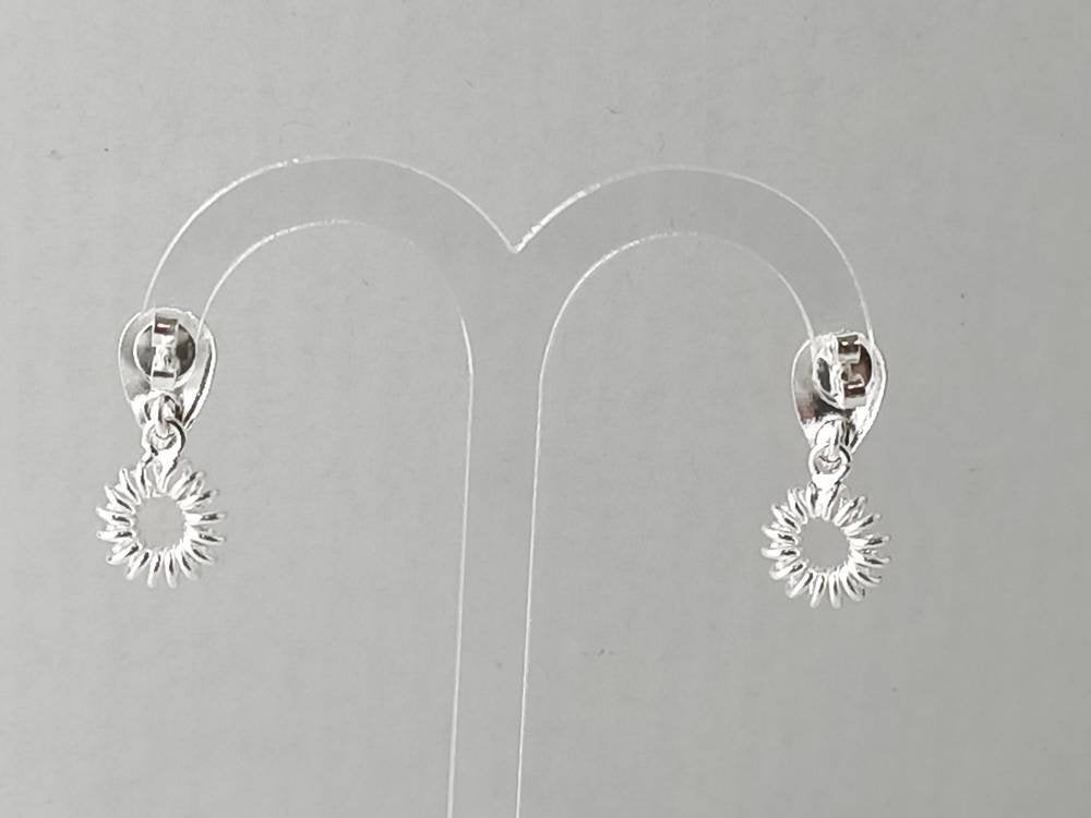 Solid 925 SILVER TEARDROP/PEAR Shaped Spring Hoop Stud Earrings, Unique Solid 925 Sterling Silver Minimalist Stud Earrings Gift,  Australia, Zorbajewellers
