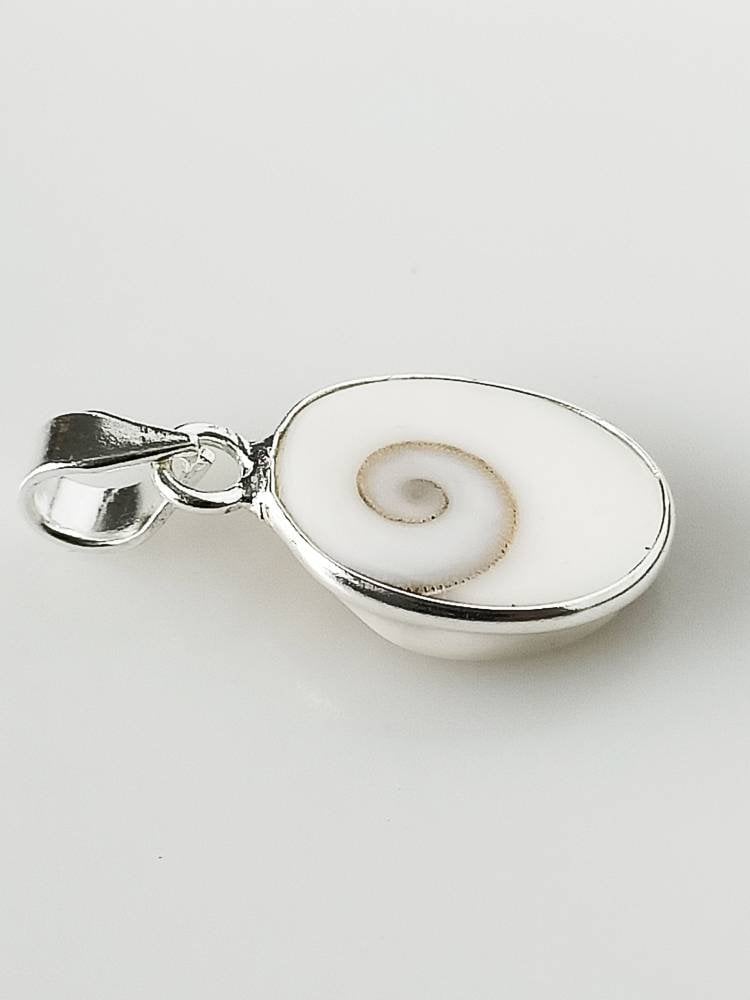 Genuine Shiva Eye Gemstone Solid 925 Silver Minimalist Oval Pendant, Shiva Shell Pendant, Pisces Zodiac & March Birthstone Gift, Australia, Zorbajewellers