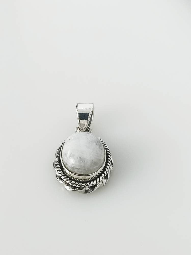 Oxidized bohemian oval moonstone pendant, White gemstone bohemian silver necklace pendant, Cancer Zodiac June Birthstone gift, Australia, Zorbajewellers