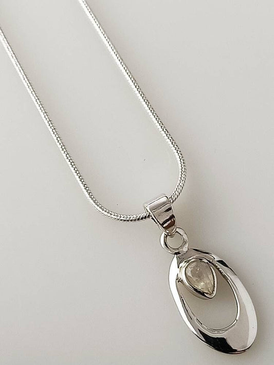 Genuine Pear Shape Moonstone Gem Solid 925 Sterling Silver Oval Pendant, Minimalist Oval Pendant, Cancer Zodiac June Birthstone, Australia, Zorbajewellers