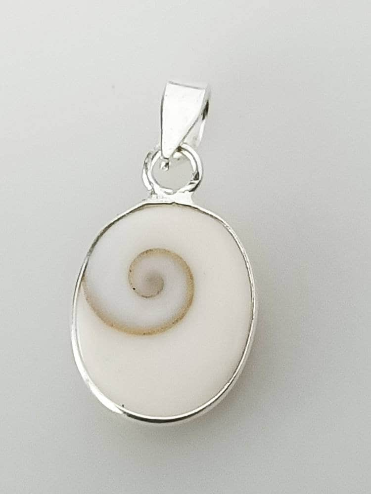 Genuine Shiva Eye Gemstone Solid 925 Silver Minimalist Oval Pendant, Shiva Shell Pendant, Pisces Zodiac & March Birthstone Gift, Australia, Zorbajewellers