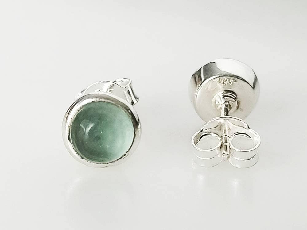 Green stone on sale stud earrings