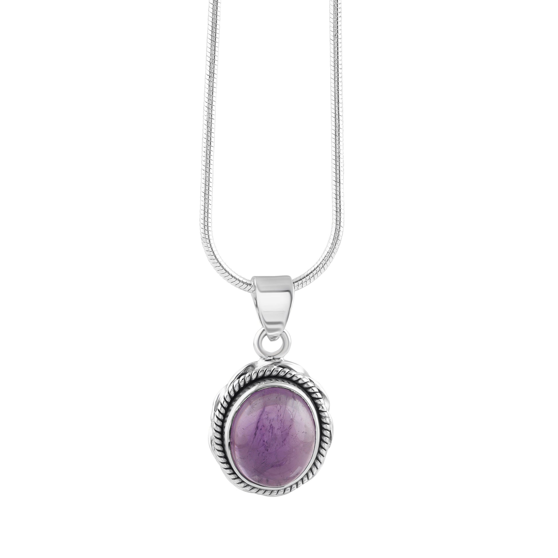 Genuine AMETHYST Oval Gemstone Solid 925 Oxidized SILVER Pendant, Purple Pendant, Aquarius Zodiac February Birthstone gift, Australia, Zorbajewellers