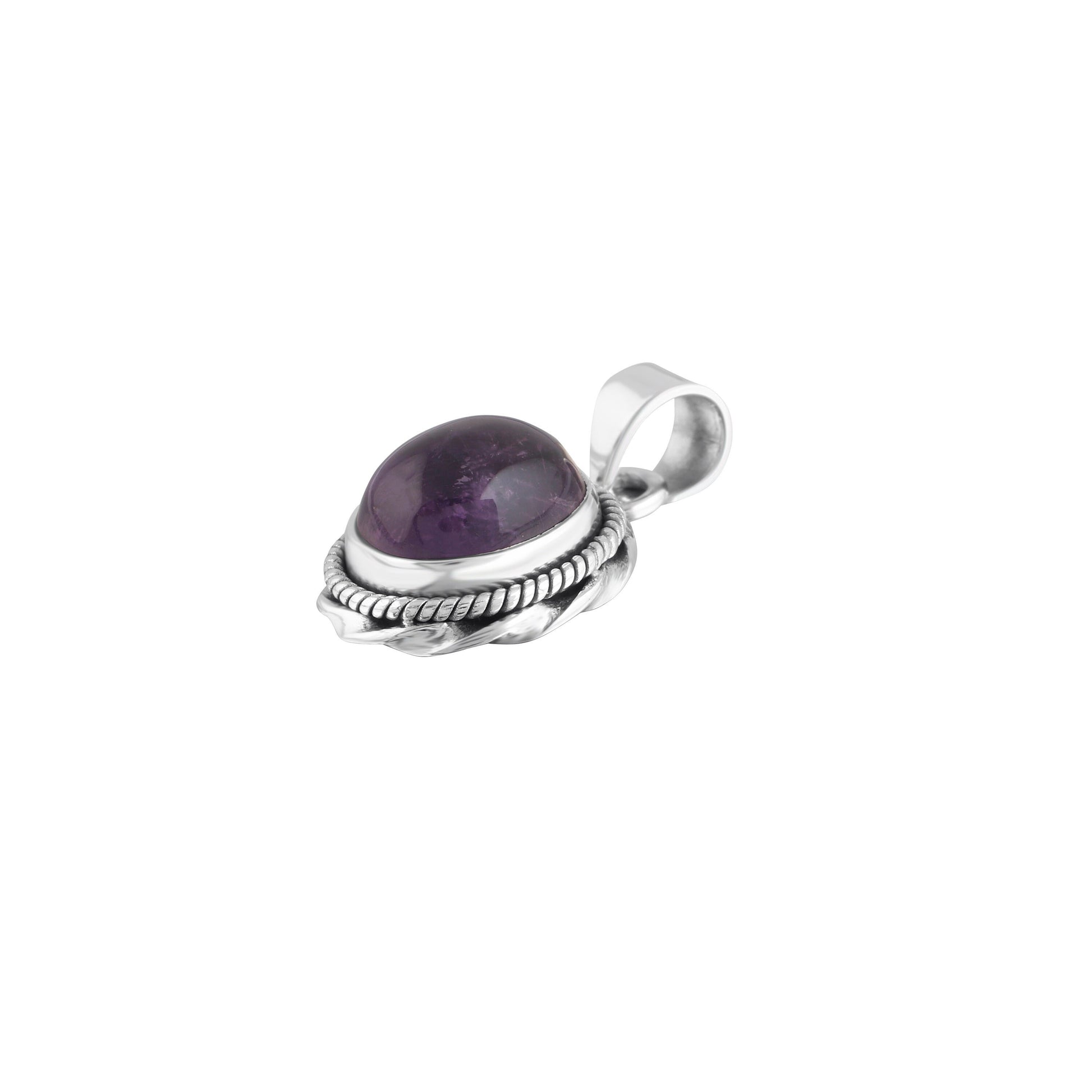 Genuine AMETHYST Oval Gemstone Solid 925 Oxidized SILVER Pendant, Purple Pendant, Aquarius Zodiac February Birthstone gift, Australia, Zorbajewellers