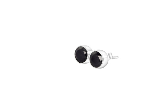 Beautifully Cut Black Onyx Gemstones Solid 925 Sterling Silver Stud Earrings, black onyx studs, classy black stud earrings, Australia, Zorbajewellers