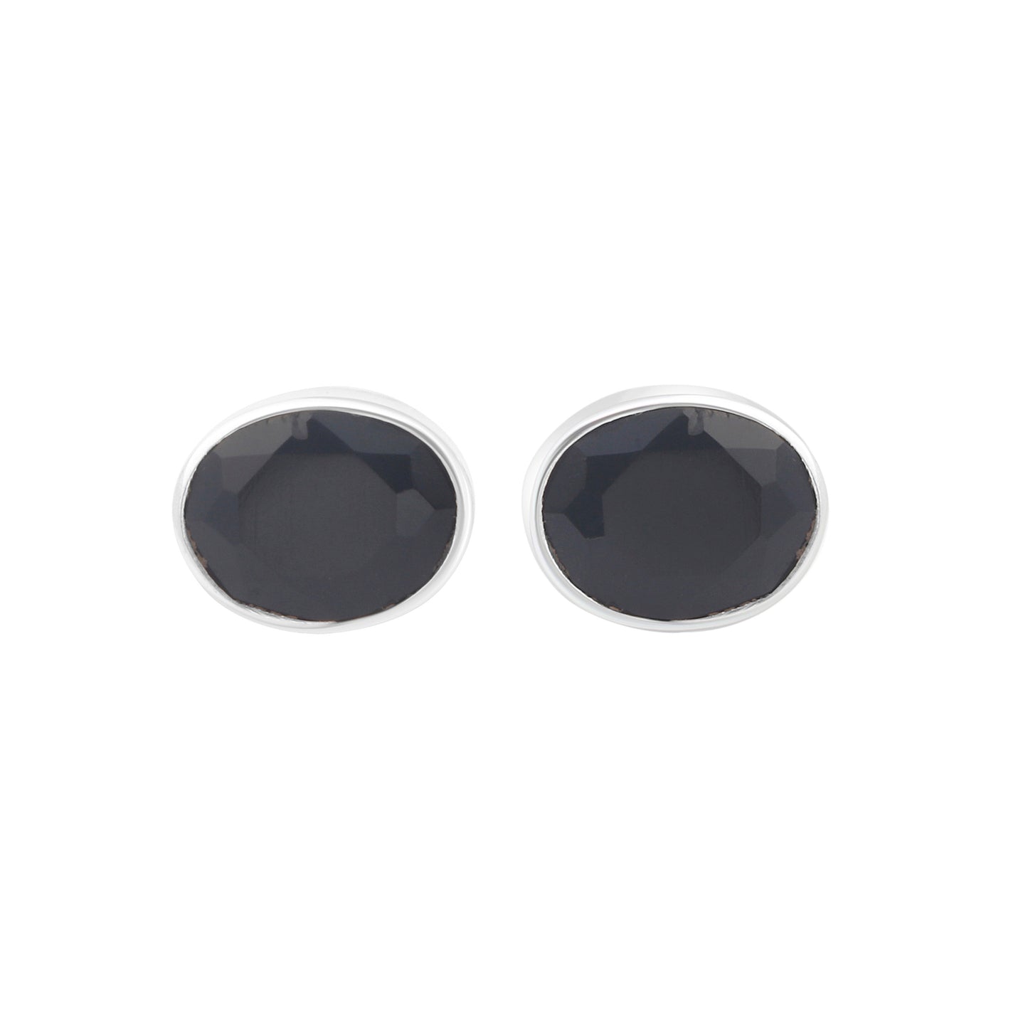 Genuine black onyx gemstones solid 925 sterling silver stud earrings, black onyx silver stud earrings, black onyx studs, Australia, Zorbajewellers