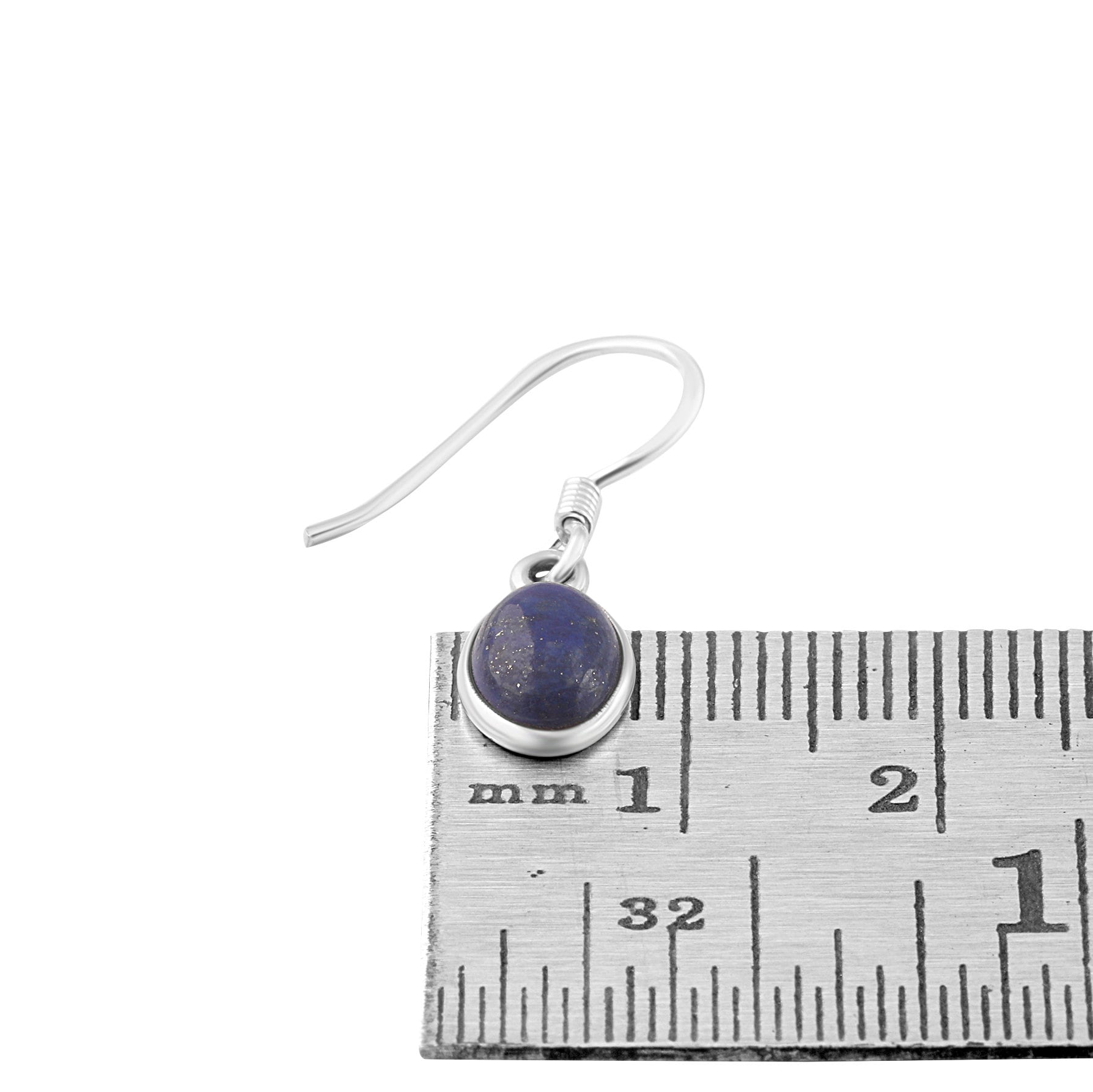 LAPIS LAZULI Gems Solid 925 SILVER Minimalist Earrings, Oval Blue Gems, December birthstone, Sagittarius, Capricorn gift, Australia, Zorbajewellers