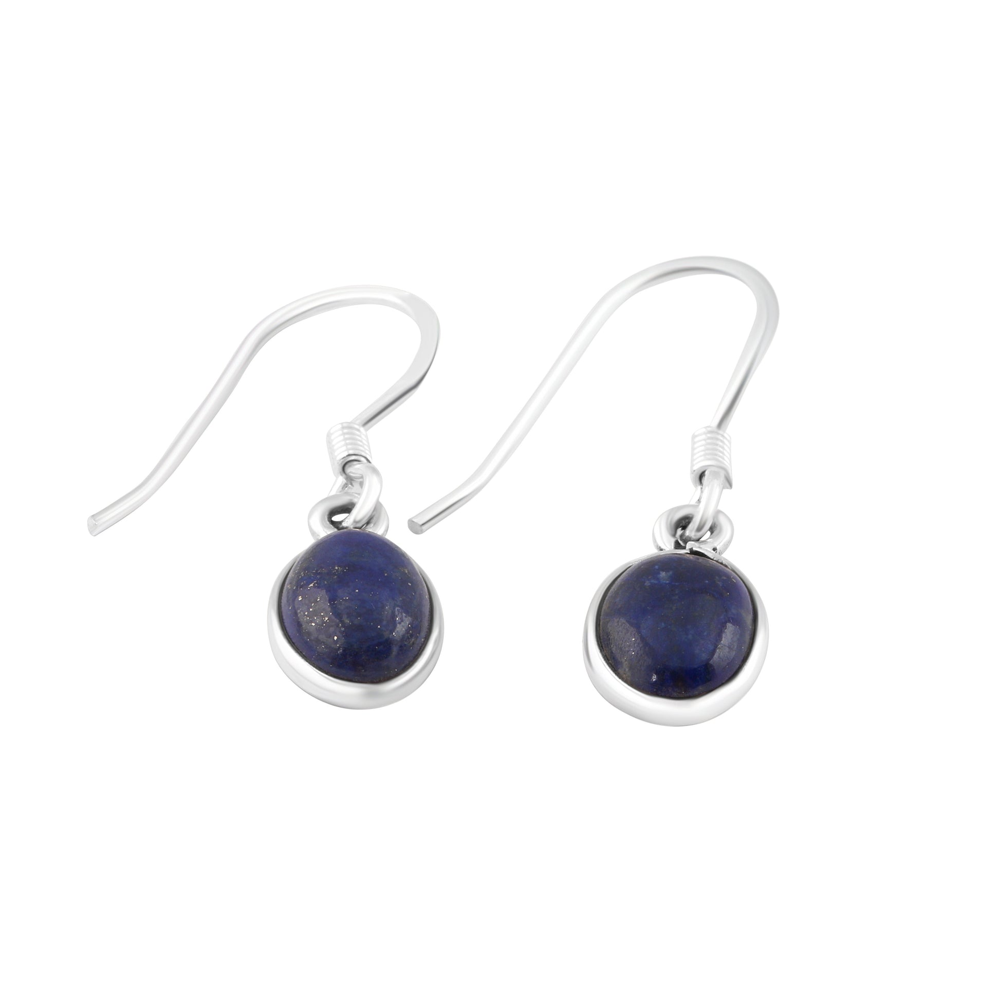 LAPIS LAZULI Gems Solid 925 SILVER Minimalist Earrings, Oval Blue Gems, December birthstone, Sagittarius, Capricorn gift, Australia, Zorbajewellers