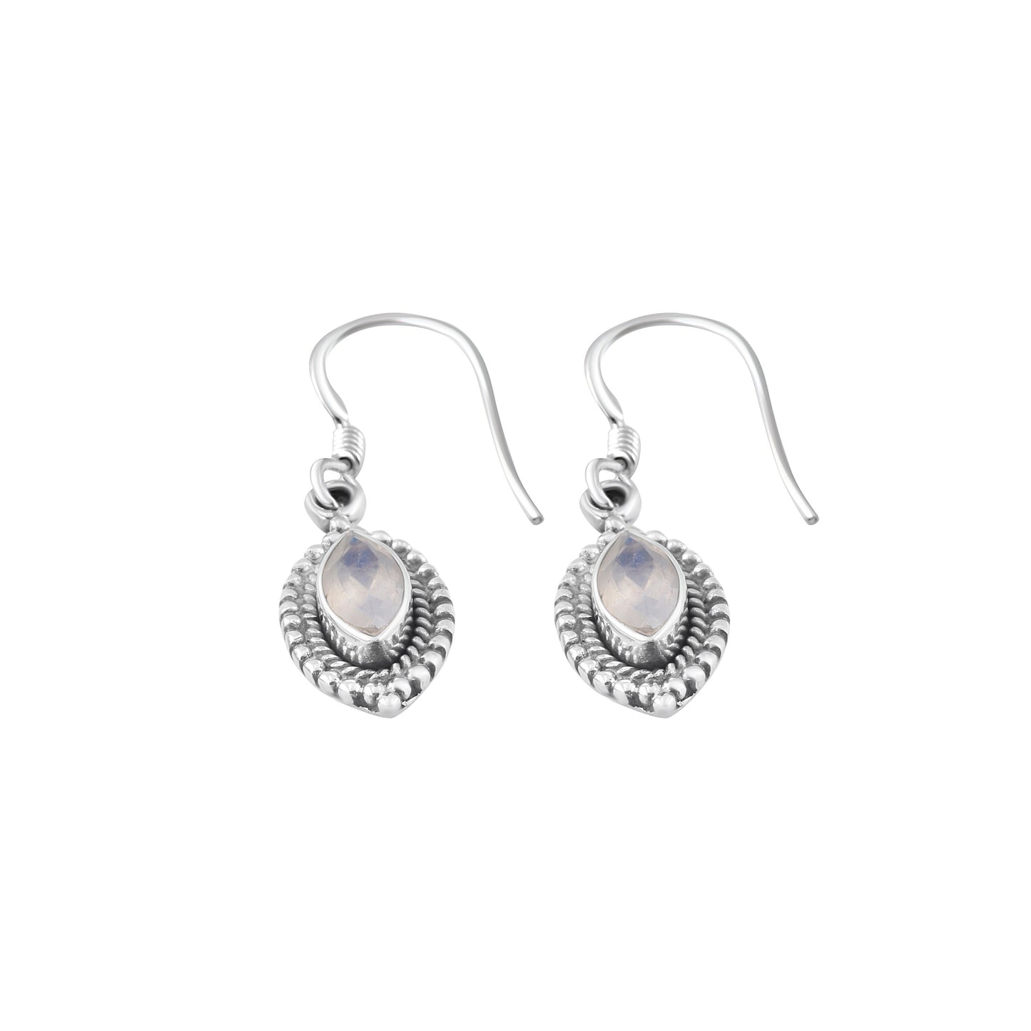 Genuine marquise shaped MOONSTONE Gemstones Oxidized Silver Earrings, 925 SILVER earrings, Cancer Zodiac July birthstone gift, Australia, Zorbajewellers