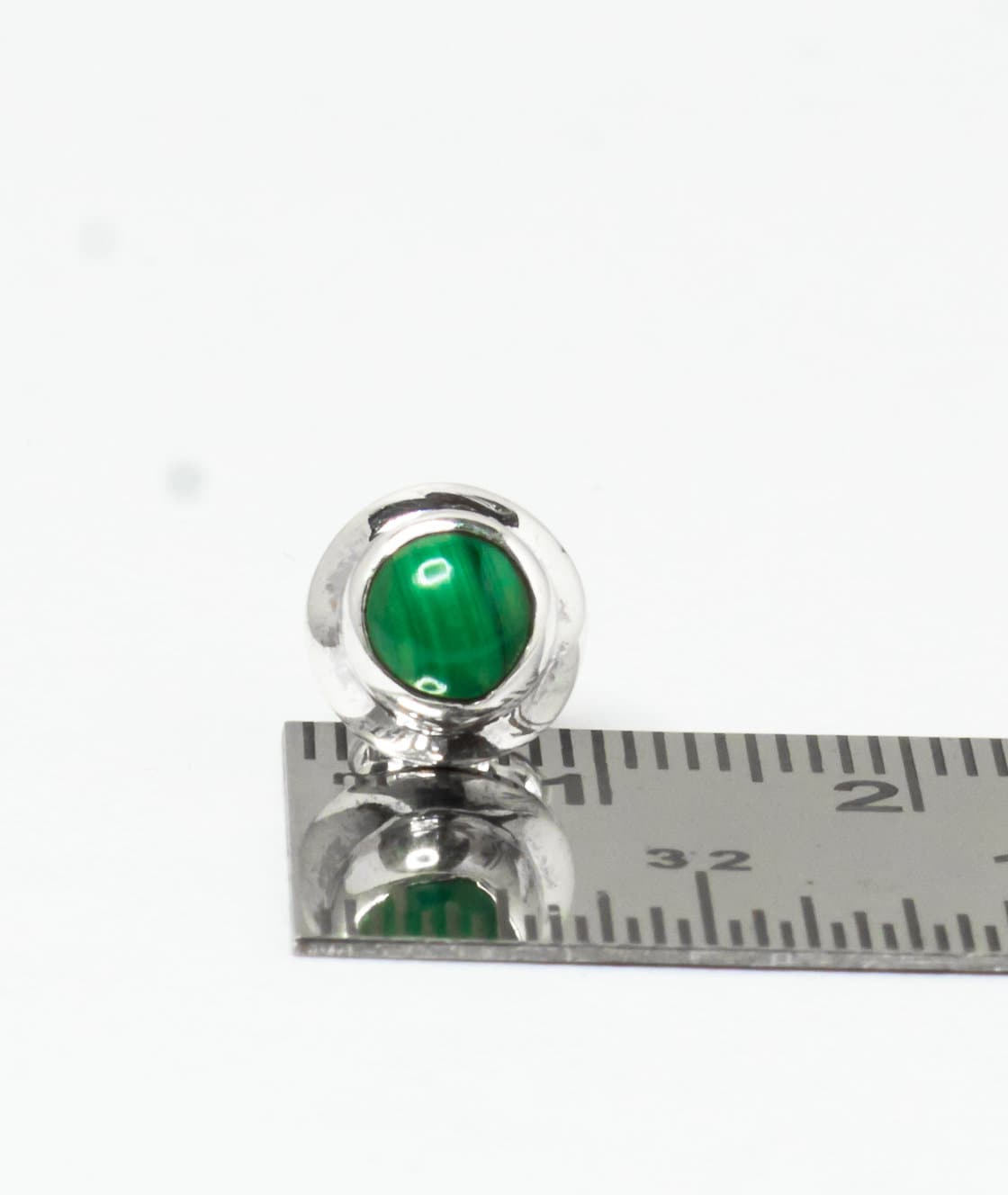 Green Malachite Stud Earrings, Minimalist Green Silver Earrings, Oxidized Silver, Circle Shaped Stud Earrings, Textured Green, Australia, Zorbajewellers