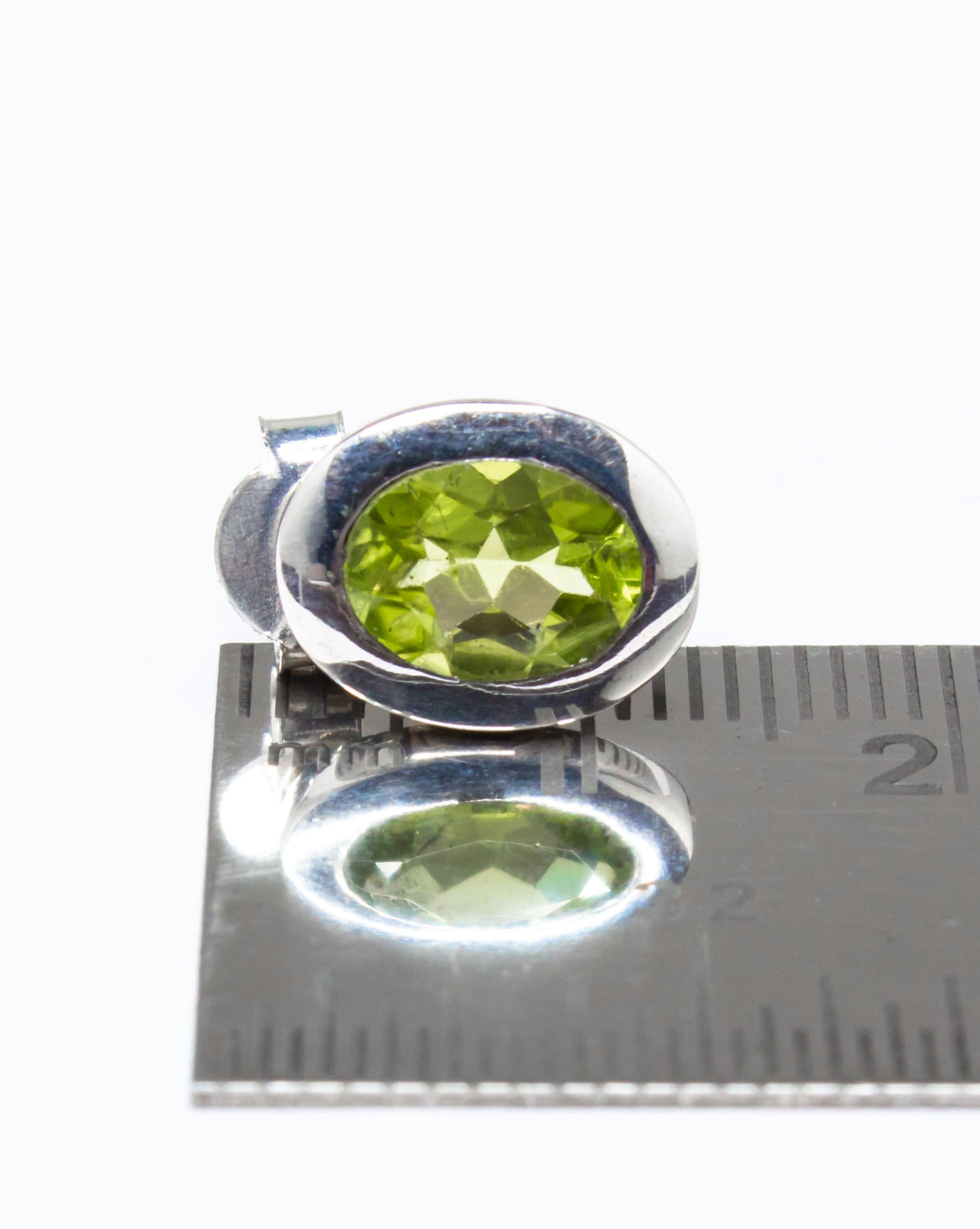 Genuine PERIDOT Gemstones Solid 925 Sterling SILVER Simple Oval Shaped Stud Earrings, Olive Green Peridot Stud Earrings, Australia, Zorbajewellers