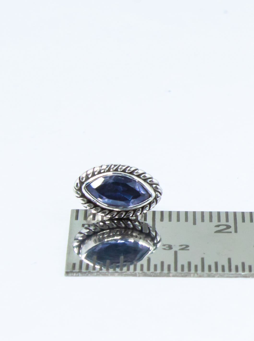 Genuine Iolite Leaf Shaped Gems Solid 925 Oxidized SILVER Stud Earrings, Sagittarius & Taurus Zodiac, September Birthstone, Australia, Zorbajewellers