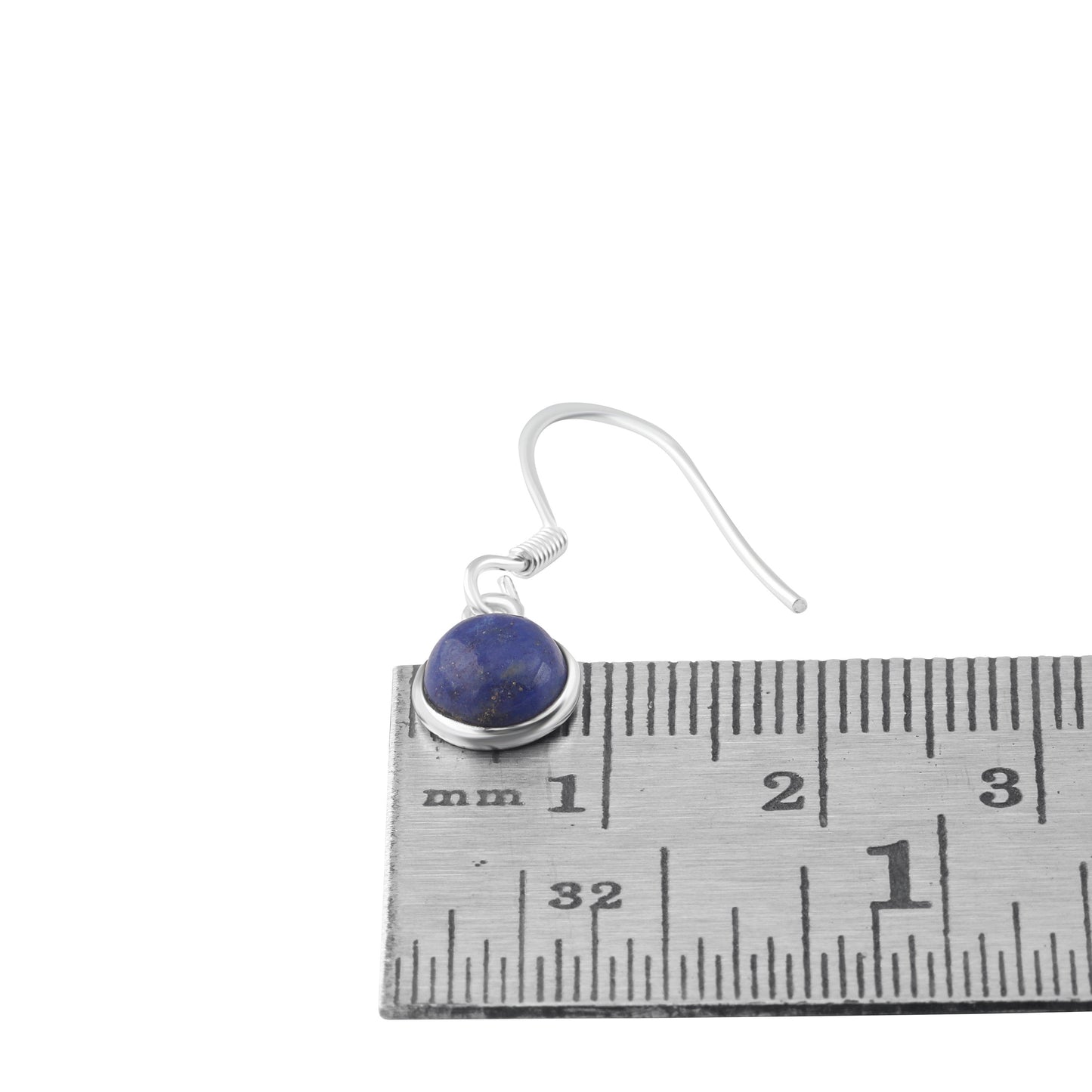LAPIS LAZULI Gems Solid 925 SILVER Minimalist Earrings, Round Blue Gems, December birthstone, Sagittarius, Capricorn gift, Australia, Zorbajewellers