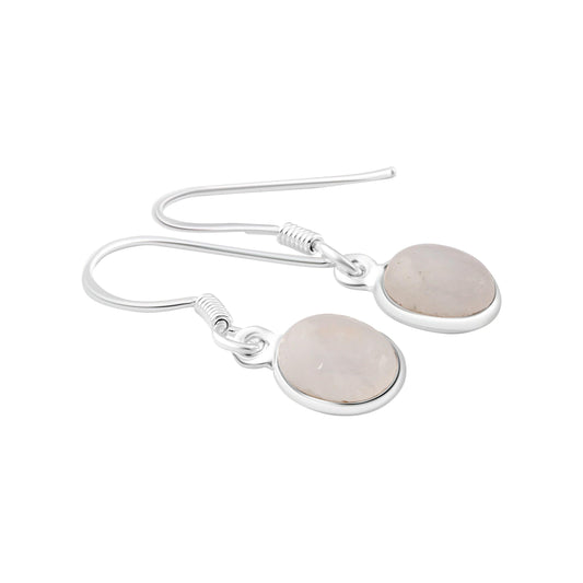 Genuine Oval Shaped MOONSTONE Gemstone 925 Sterling SILVER Earrings, Cancer Zodiac July Birthstone Gift, Australia, Zorbajewellers