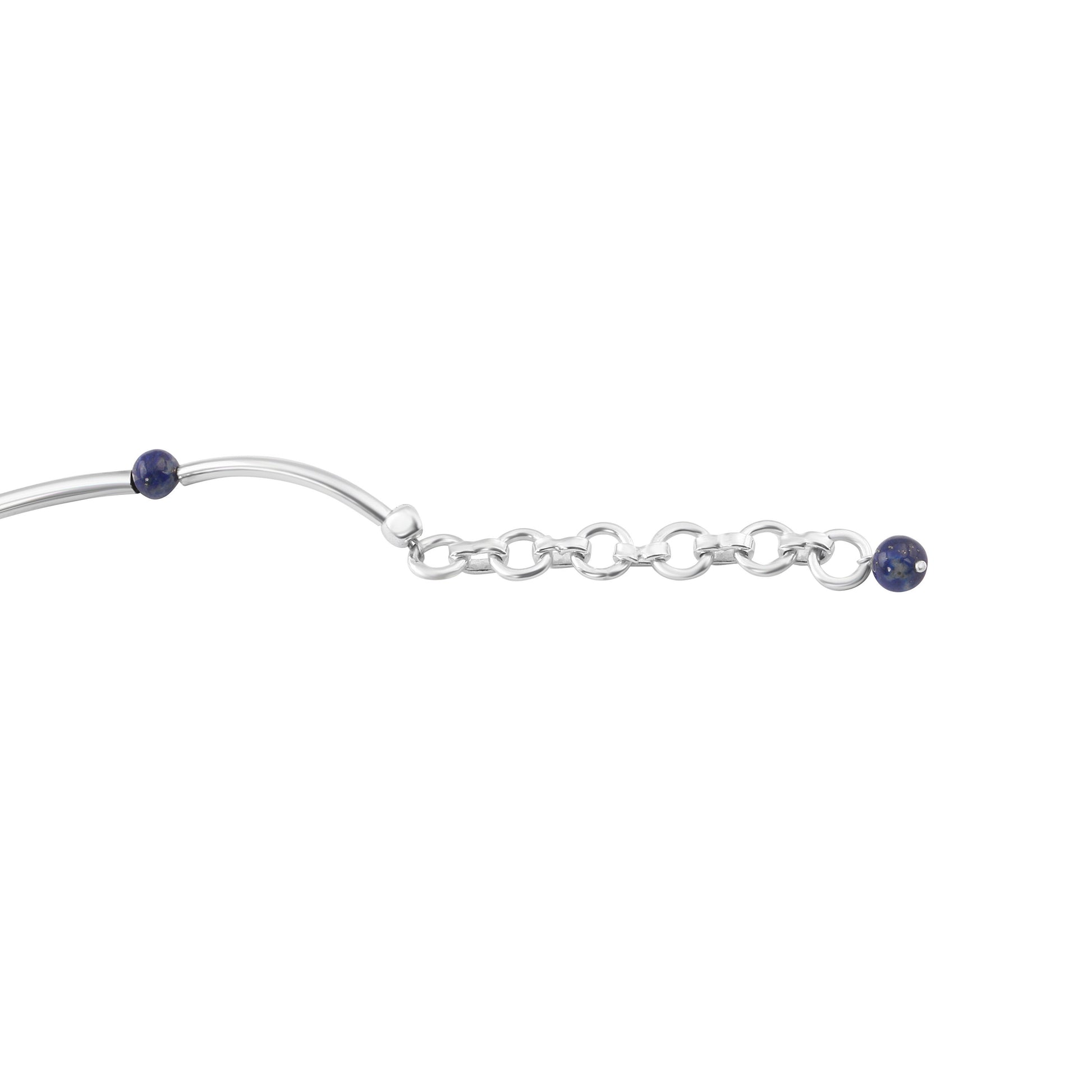 Genuine Blue Lapis Beautiful Gemstones 925 SILVER Tubes Bracelet Anklet, December birthstone, Sagittarius, Capricorn gift, Australia, Zorbajewellers