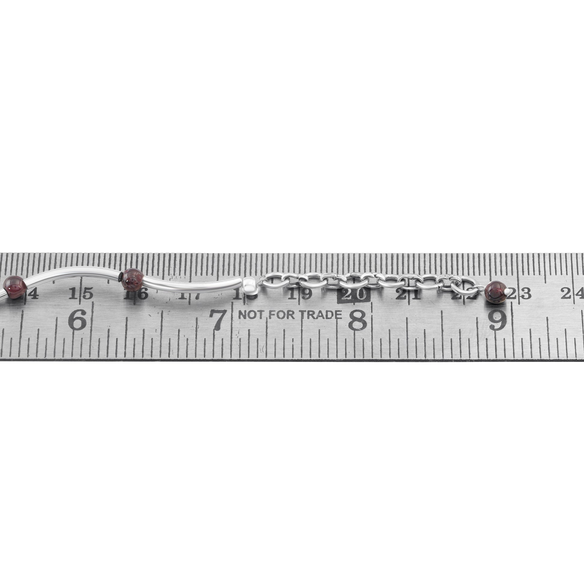 Genuine Red Garnet Beautiful Gemstones 925 SILVER Tubes Bracelet Anklet, Capricorn Zodiac January Birthstone, Australia, Zorbajewellers
