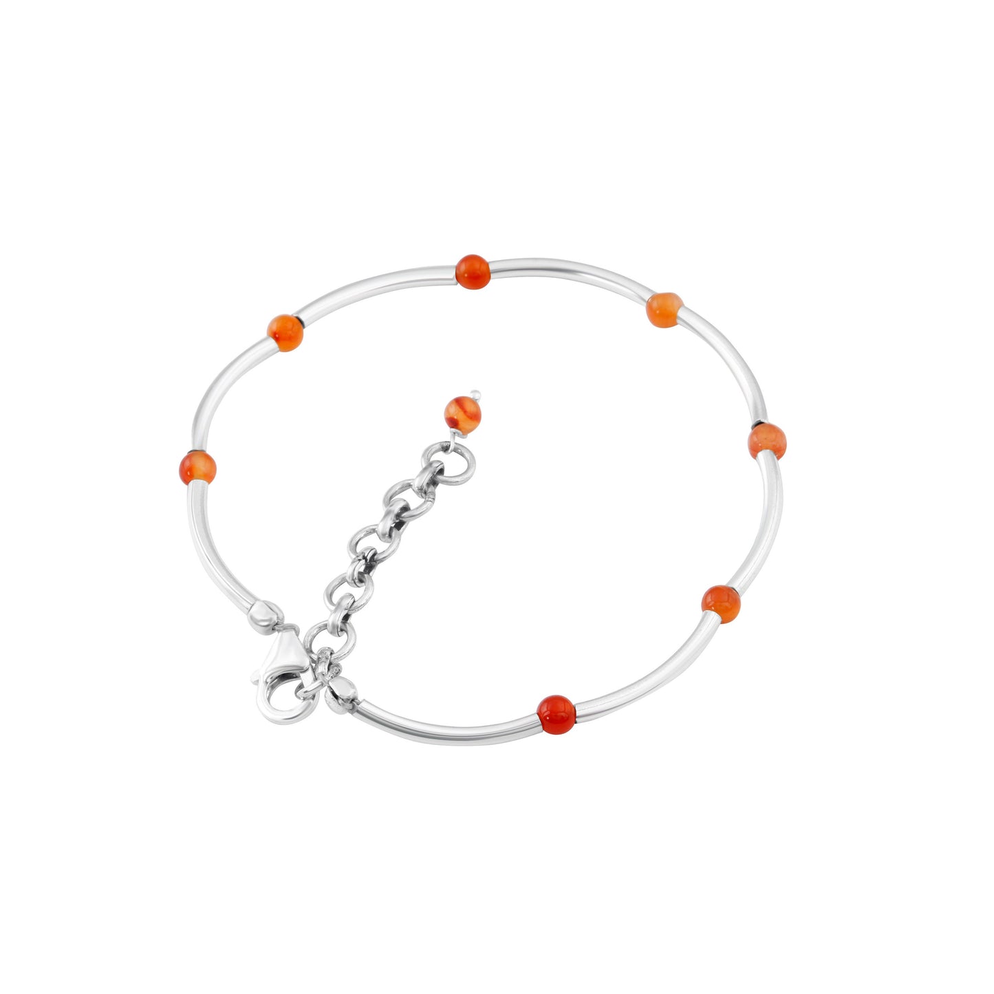 Genuine Carnelian Beautiful Gemstones 925 SILVER Tubes Bracelet Anklet, August Birthstone Virgo Zodiac Gift, Australia, Zorbajewellers